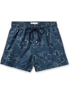 Atalaye - Dorrea Mid-Length Printed Recycled Swim Shorts - Blue