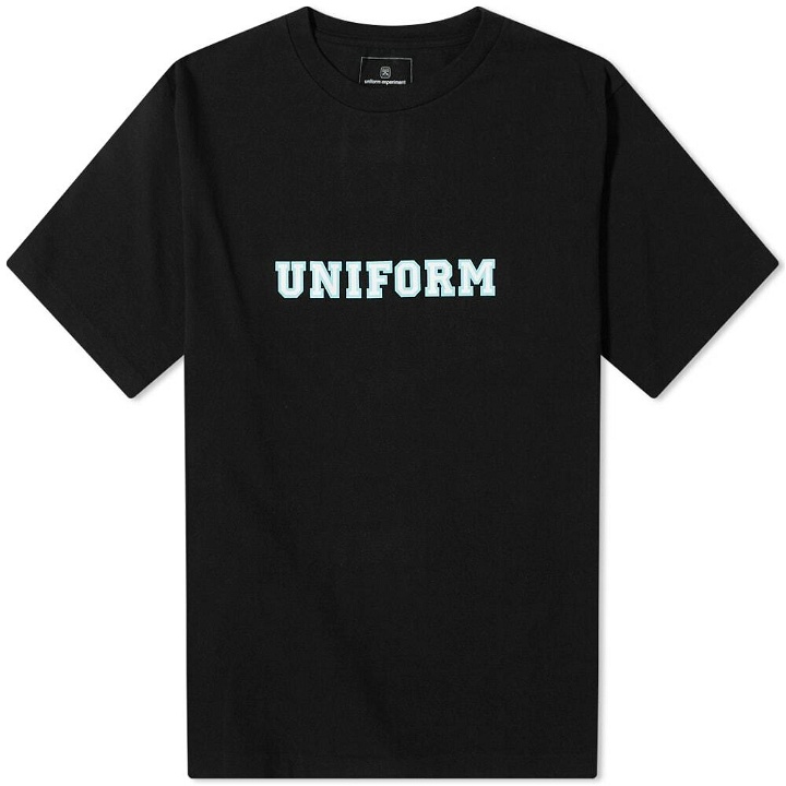 Photo: Uniform Experiment Men's College T-Shirt in Black