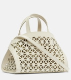 Ferragamo Hug Mini laser-cut leather top-handle bag