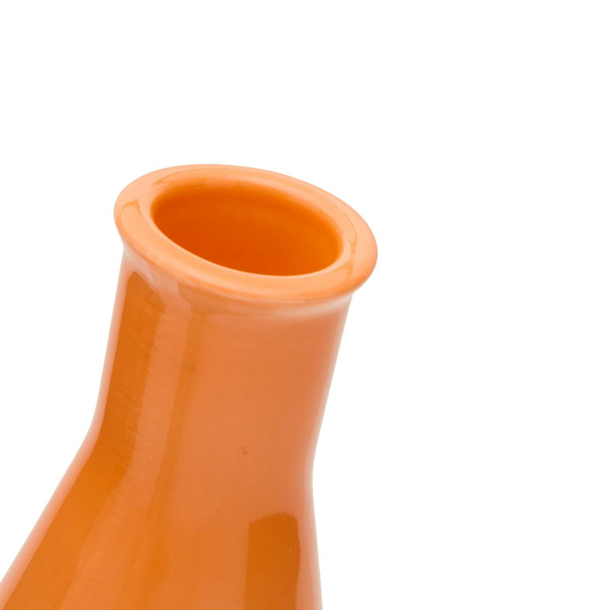 Frizbee Ceramics Erlenmeyer Jug in Orange Yellow Gradient Smile 