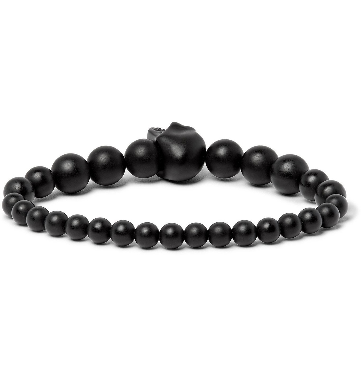 ALEXANDER MCQUEEN - Skull Resin Beaded Bracelet - Black
