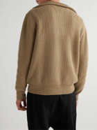 Nili Lotan - Heston Ribbed Cashmere Half-Zip Sweater - Brown