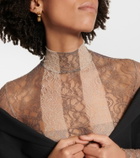 Burberry Checked lace bodysuit