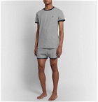 Schiesser - Leo Cotton-Mesh Pyjama T-Shirt - Gray