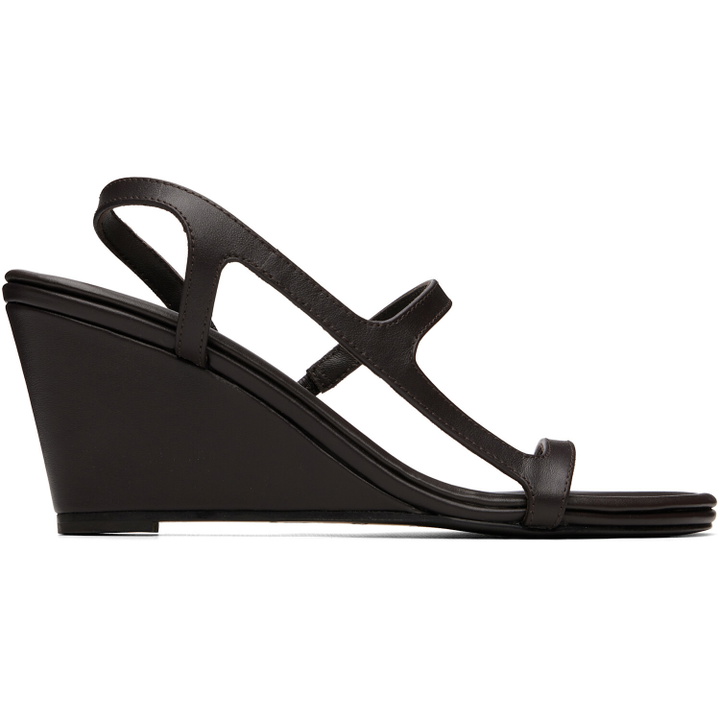 Photo: St. Agni Brown High Wedge Heeled Sandals