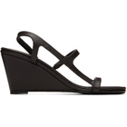 St. Agni Brown High Wedge Heeled Sandals