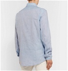 Ermenegildo Zegna - Slub Linen and Cotton-Blend Shirt - Blue