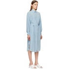 Nina Ricci Blue Silk Shirt Dress
