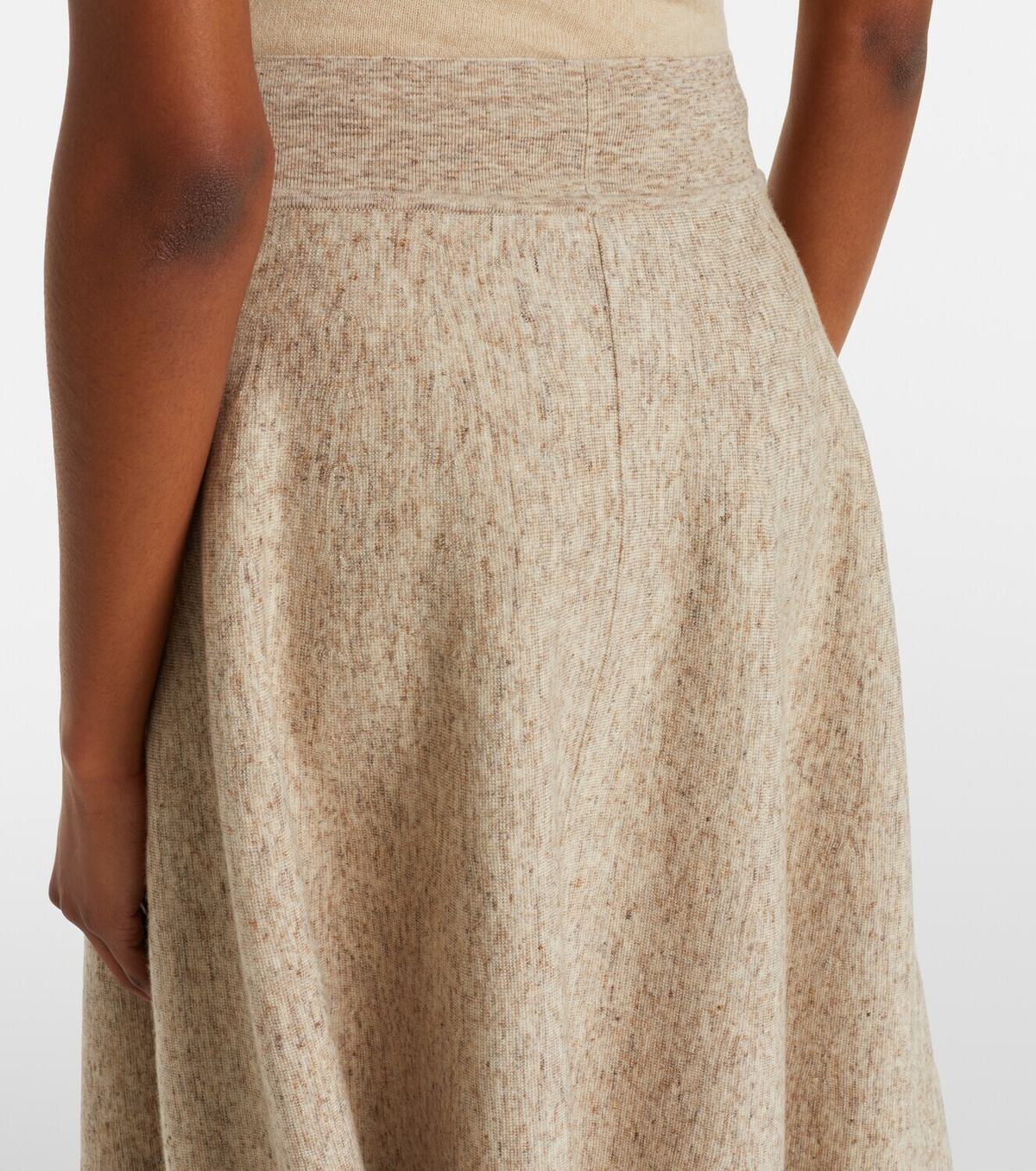 Loro Piana Cashmere, wool, and linen midi skirt