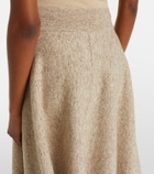 Loro Piana Cashmere, wool, and linen midi skirt