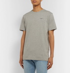 Off-White - Logo-Print Mélange Cotton-Jersey T-Shirt - Gray