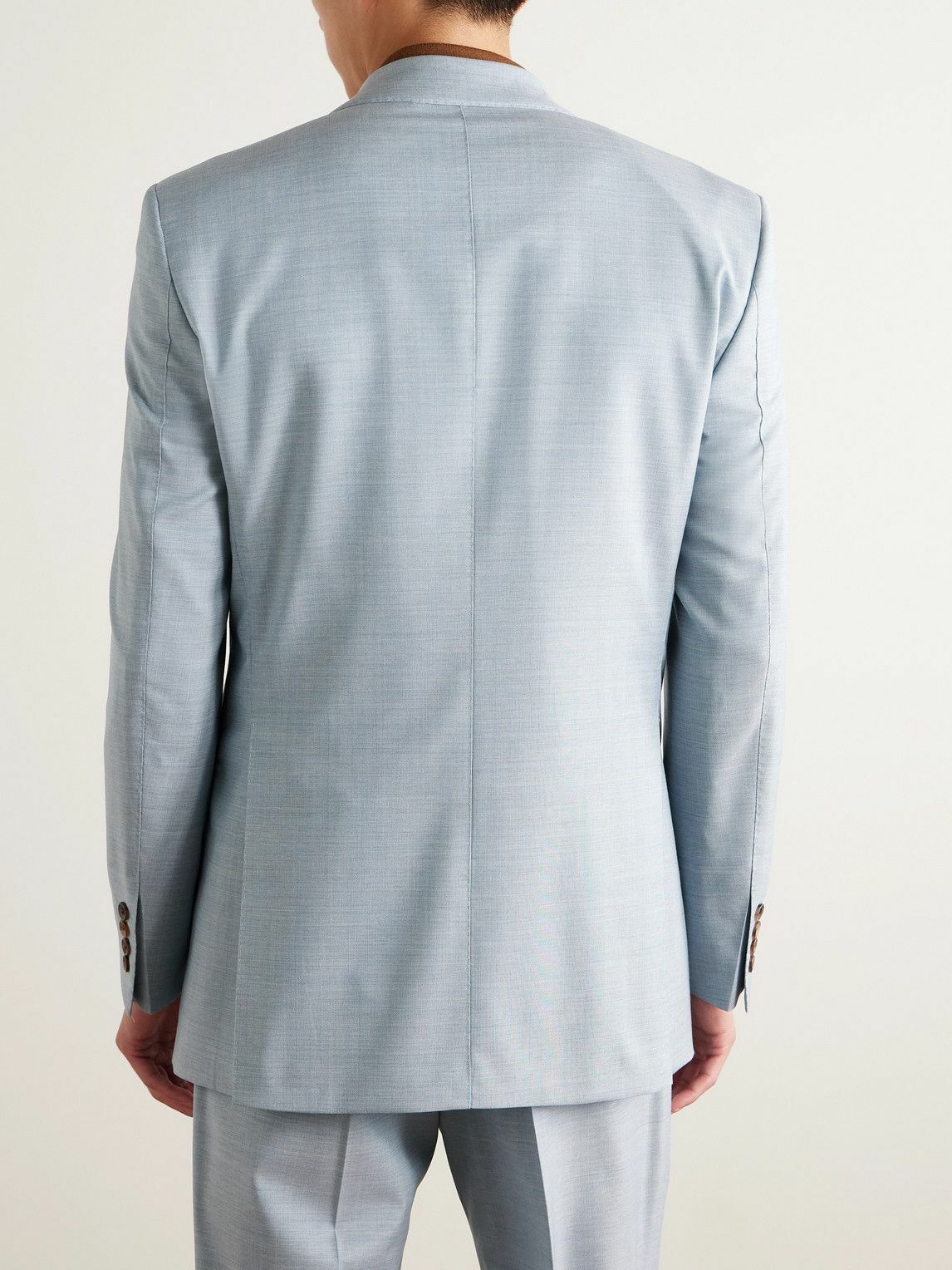 Richard James - Hepworth Double-Breasted Wool Suit Jacket - Blue