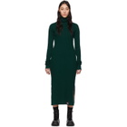 S.R. STUDIO. LA. CA. Green Rib Funnel Neck Dress