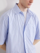 3sixteen - Striped Cotton-Poplin Shirt - Blue