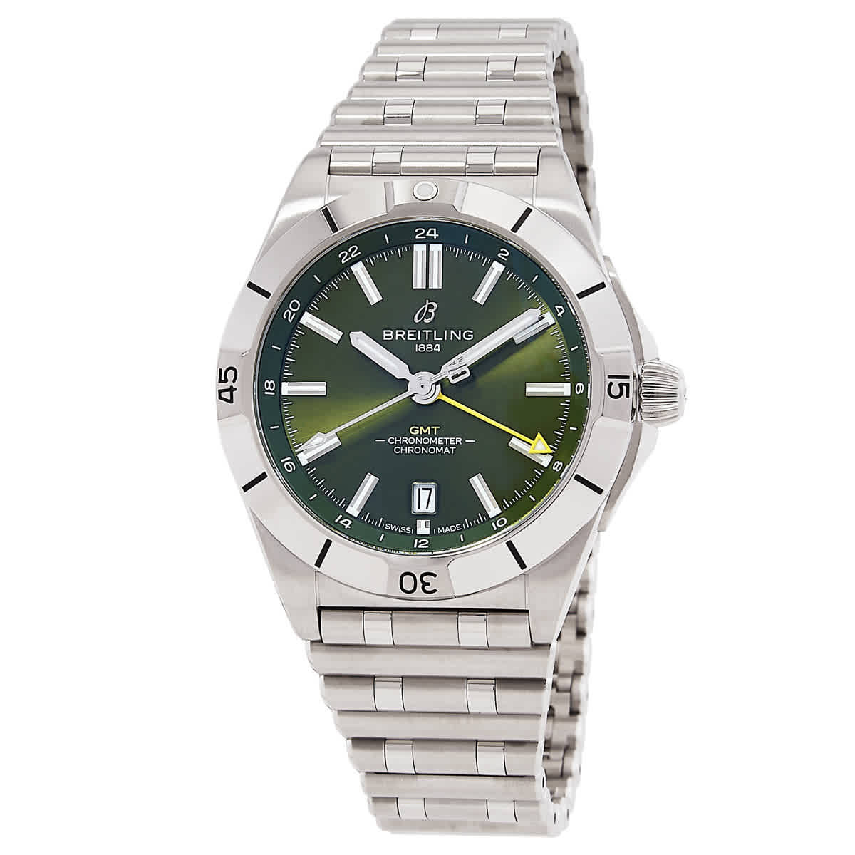 Breitling Giannis Antetokounmpo GMT Automatic Chronometer Green Dial Watch A32398A11L1A1