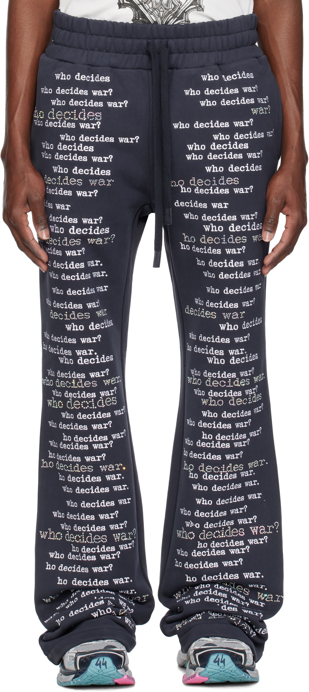 Who Decides War Navy 'WDW' Scripture Sweatpants