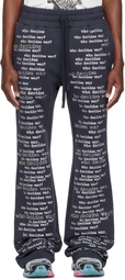 Who Decides War Navy 'WDW' Scripture Sweatpants