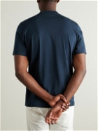 Dunhill - Cotton and Silk-Blend Jersey T-Shirt - Blue