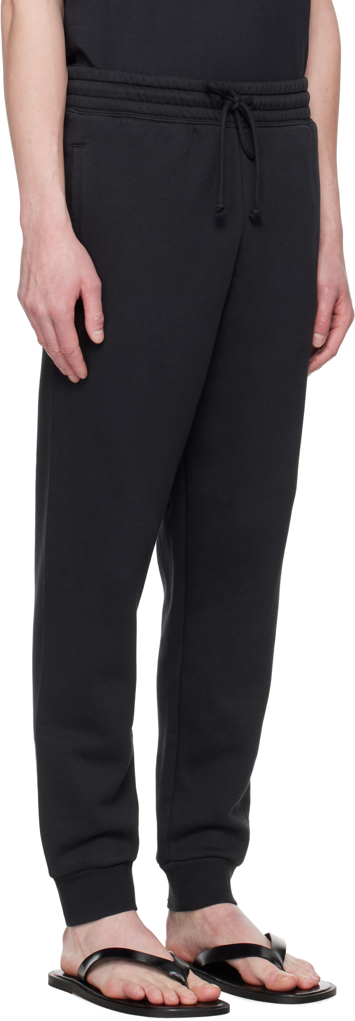 SKIMS Black Fleece Lounge Tapered Sweatpants