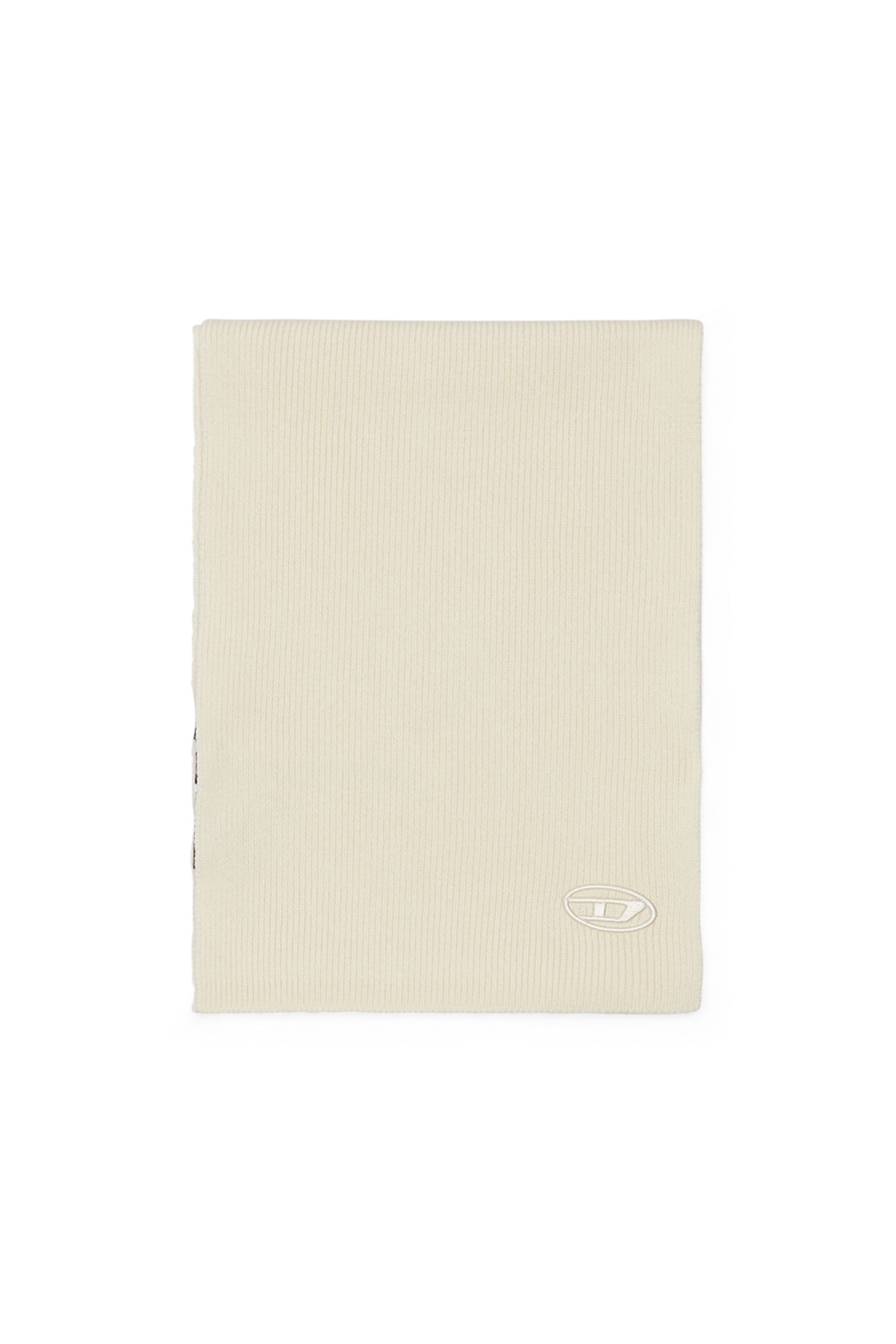 Diesel Ribbed wool-blend scarf - Scarf - Unisex - White