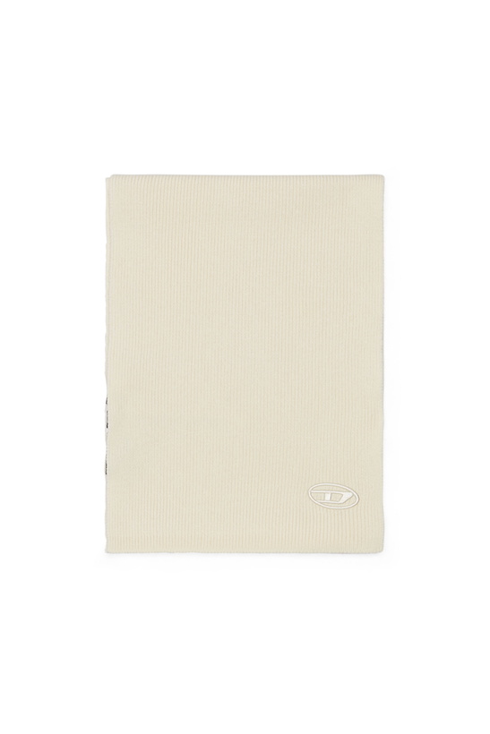 Photo: Diesel Ribbed wool-blend scarf - Scarf - Unisex - White