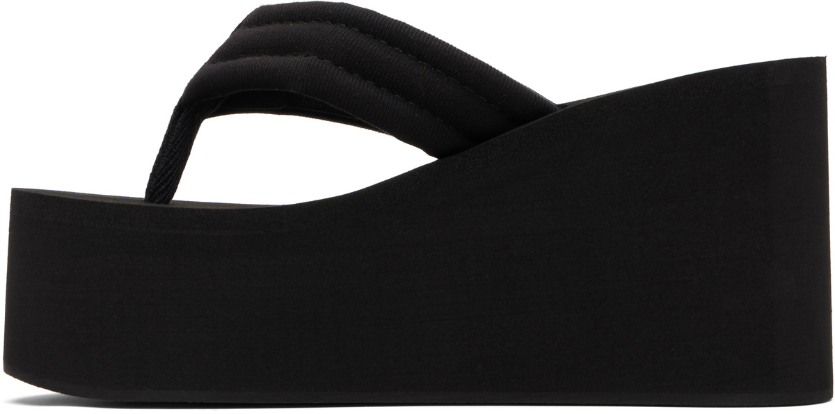 Coperni Black Branded Wedge Sandals