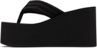 Coperni Black Branded Wedge Sandals