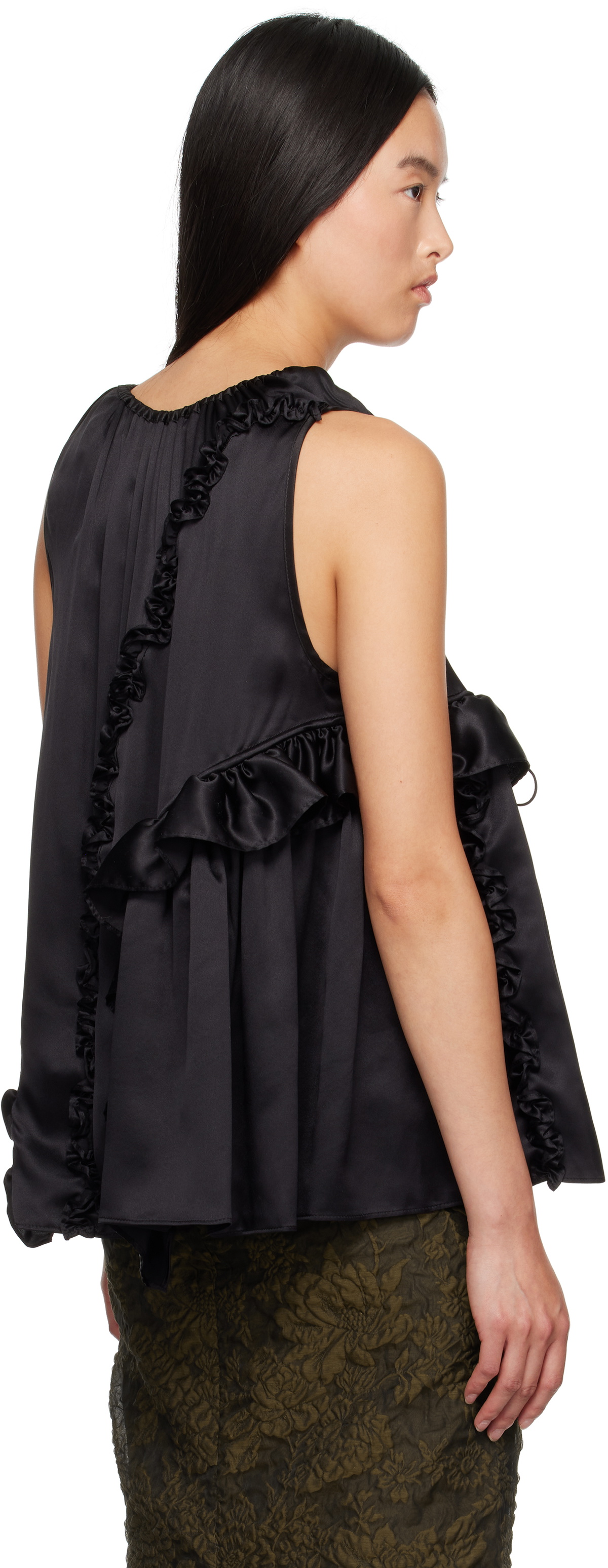 Cecilie Bahnsen Black Orsalina Tank Top