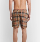 Burberry - Long-Length Checked Swim Shorts - Neutrals