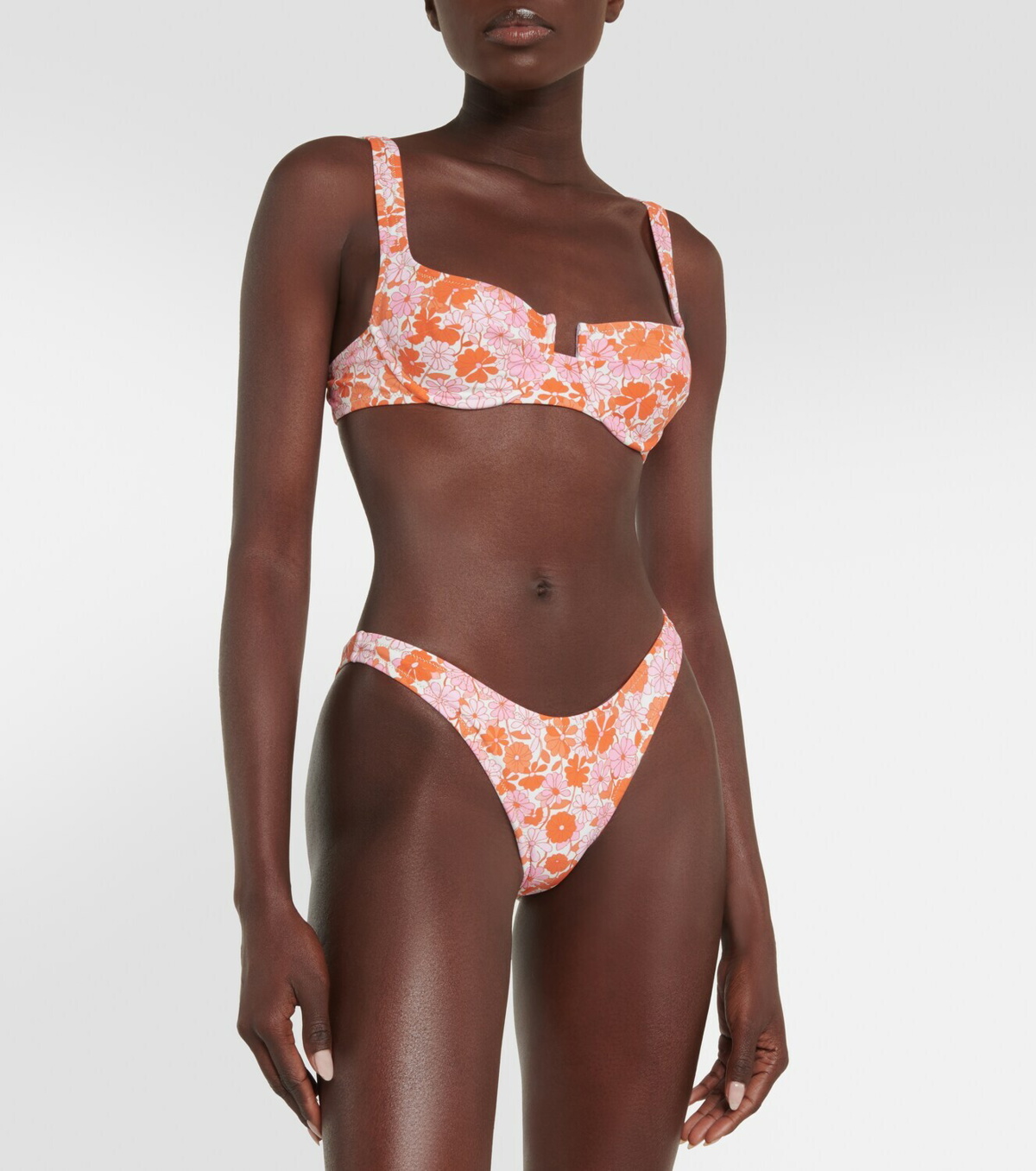 Brigitte printed bikini top in multicoloured - Reina Olga