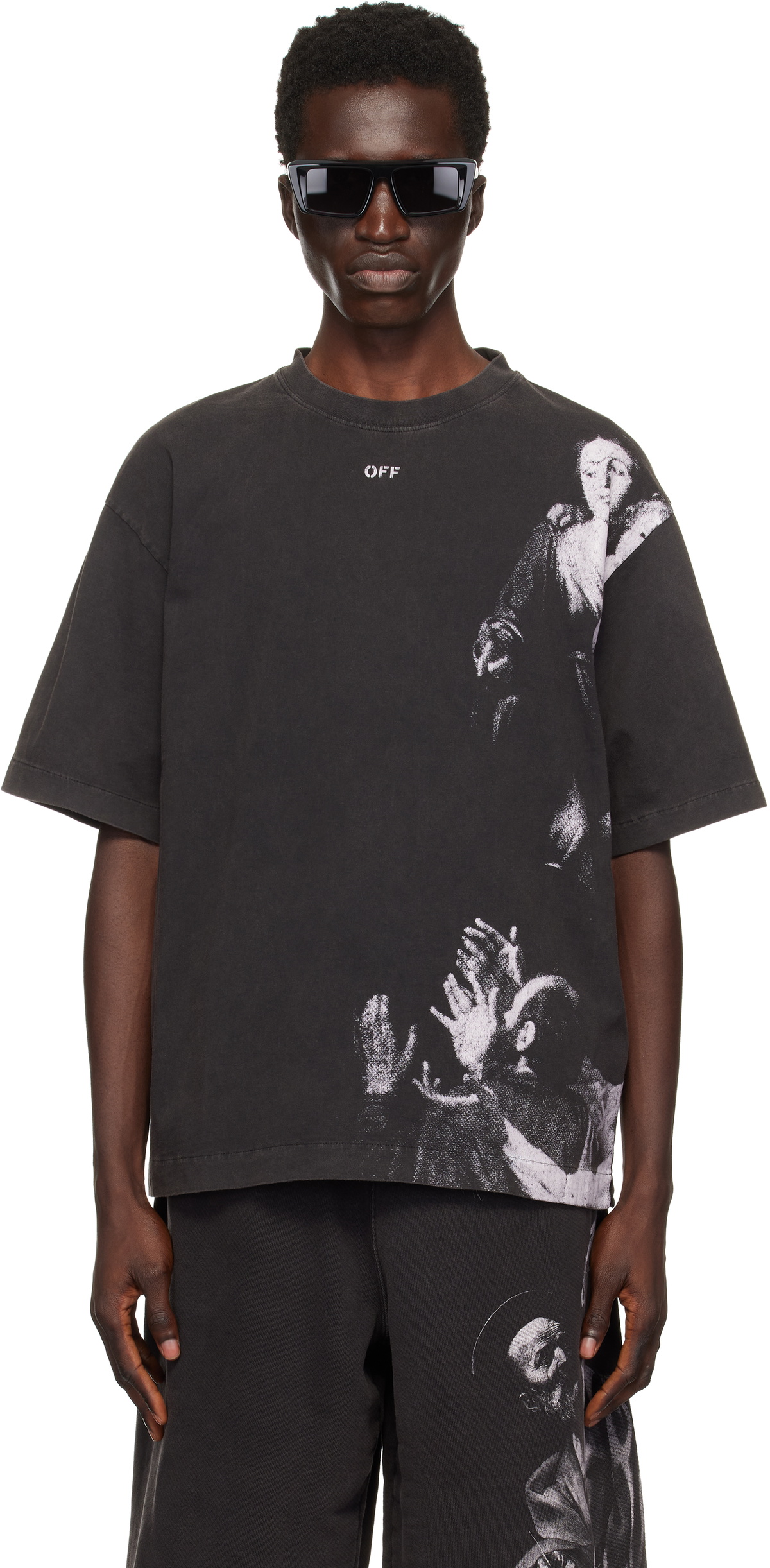 Off-White Black Blurred Mary Skate T-shirt