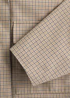 Clea Massimo Checked Cotton-blend Jacket Beige
