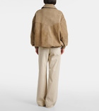 Nour Hammour Beck suede bomber jacket