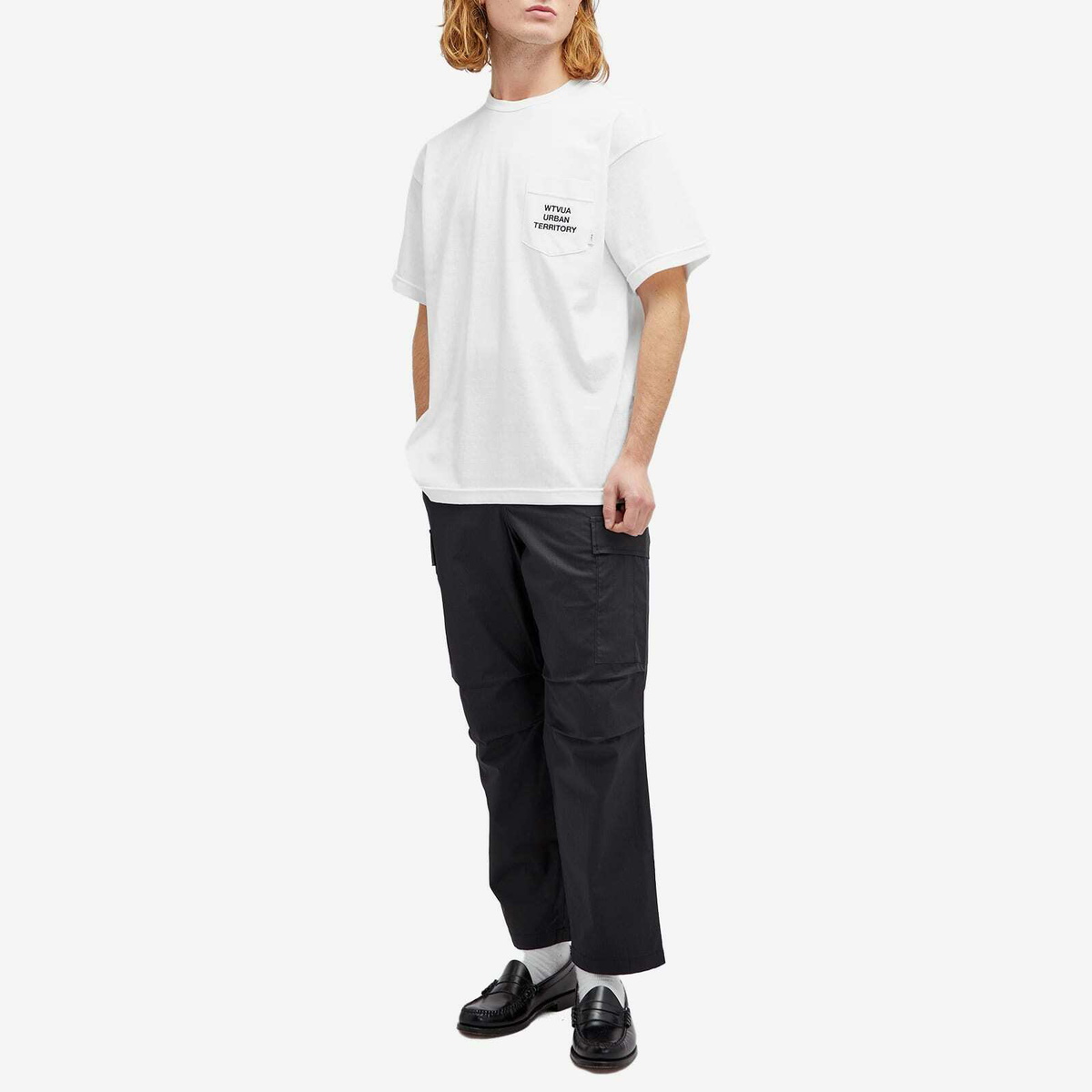 WTAPS Men's 15 Embroidered Pocket T-Shirt in White WTAPS