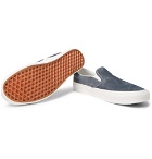 Vans - OG Classic LX Brushed-Nubuck and Canvas Slip-On Sneakers - Gray
