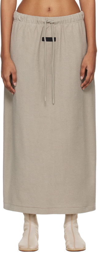 Photo: Fear of God ESSENTIALS Gray Long Midi Skirt