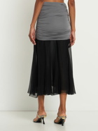 TORY BURCH Jersey Chiffon Silk Long Skirt