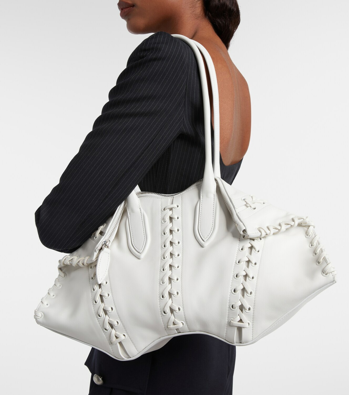 McQueen Manta Medium leather shoulder bag