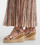 Missoni Carmen 110 lamé espadrille wedges
