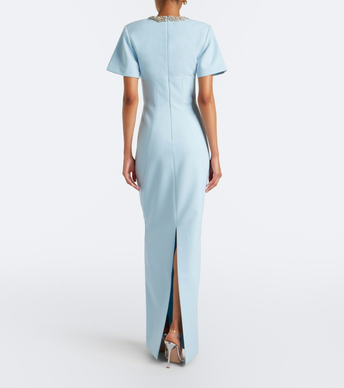 Rachel Gilbert Dovetta embellished crêpe corset gown