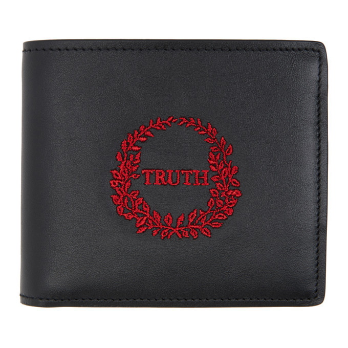 Photo: Maison Margiela Black Embroidered Truth Wallet