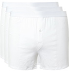 CDLP - Three-Pack Stretch-Lyocell Boxer Briefs - White