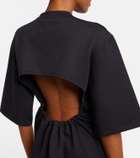 Wardrobe.NYC Open-back cotton-blend jersey minidress