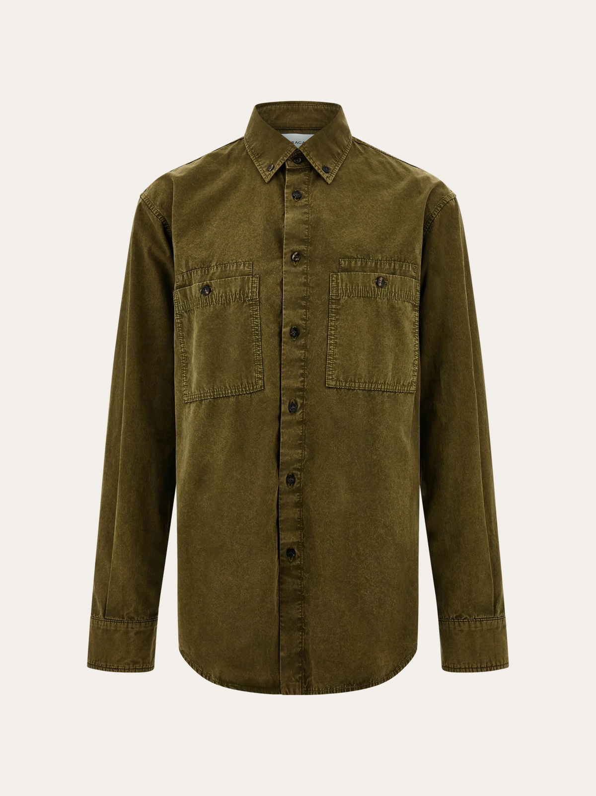 Ferragamo Mens Button down work shirt in Green