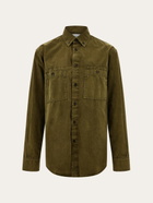 Ferragamo Mens Button down work shirt in Green