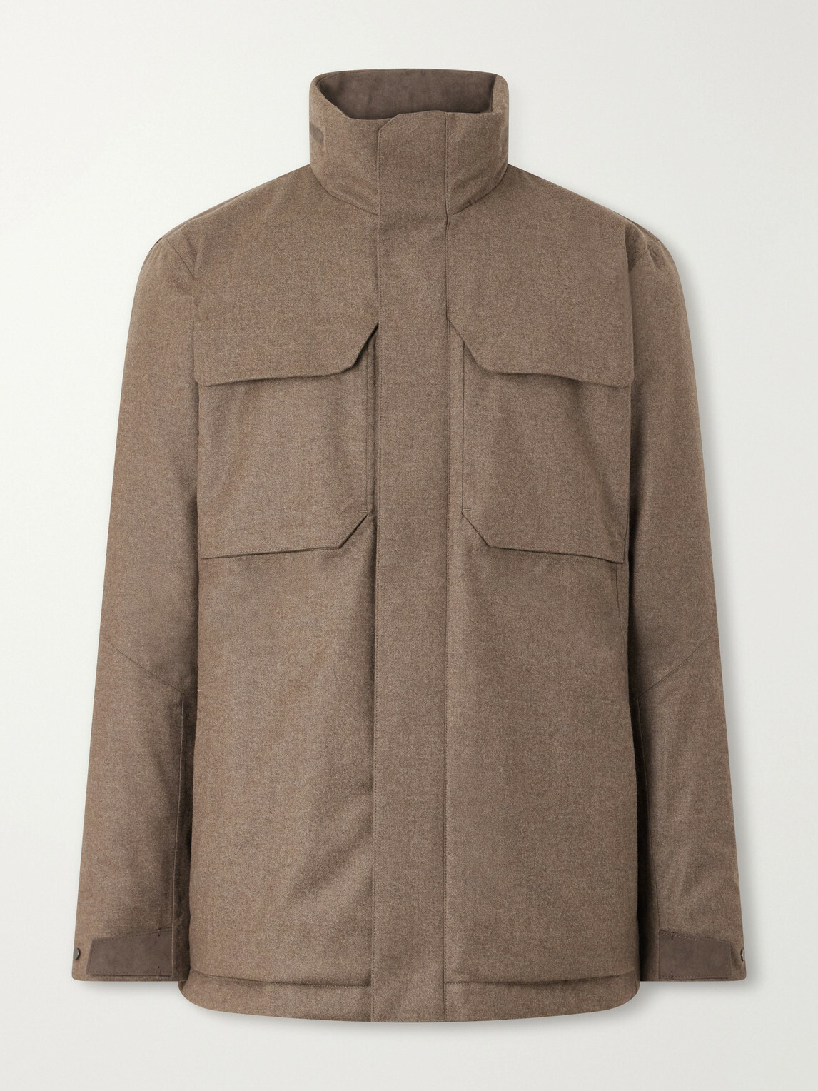 SEASE - Padded Wool and Cashmere-Blend Jacket - Brown