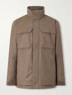 SEASE - Padded Wool and Cashmere-Blend Jacket - Brown