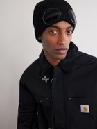 C.P. Company - Goggle Ribbed Cotton Beanie