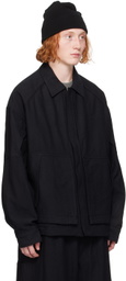 Juun.J Black Spread Collar Jacket