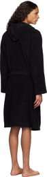 Emporio Armani Black Embroidered Bath Robe